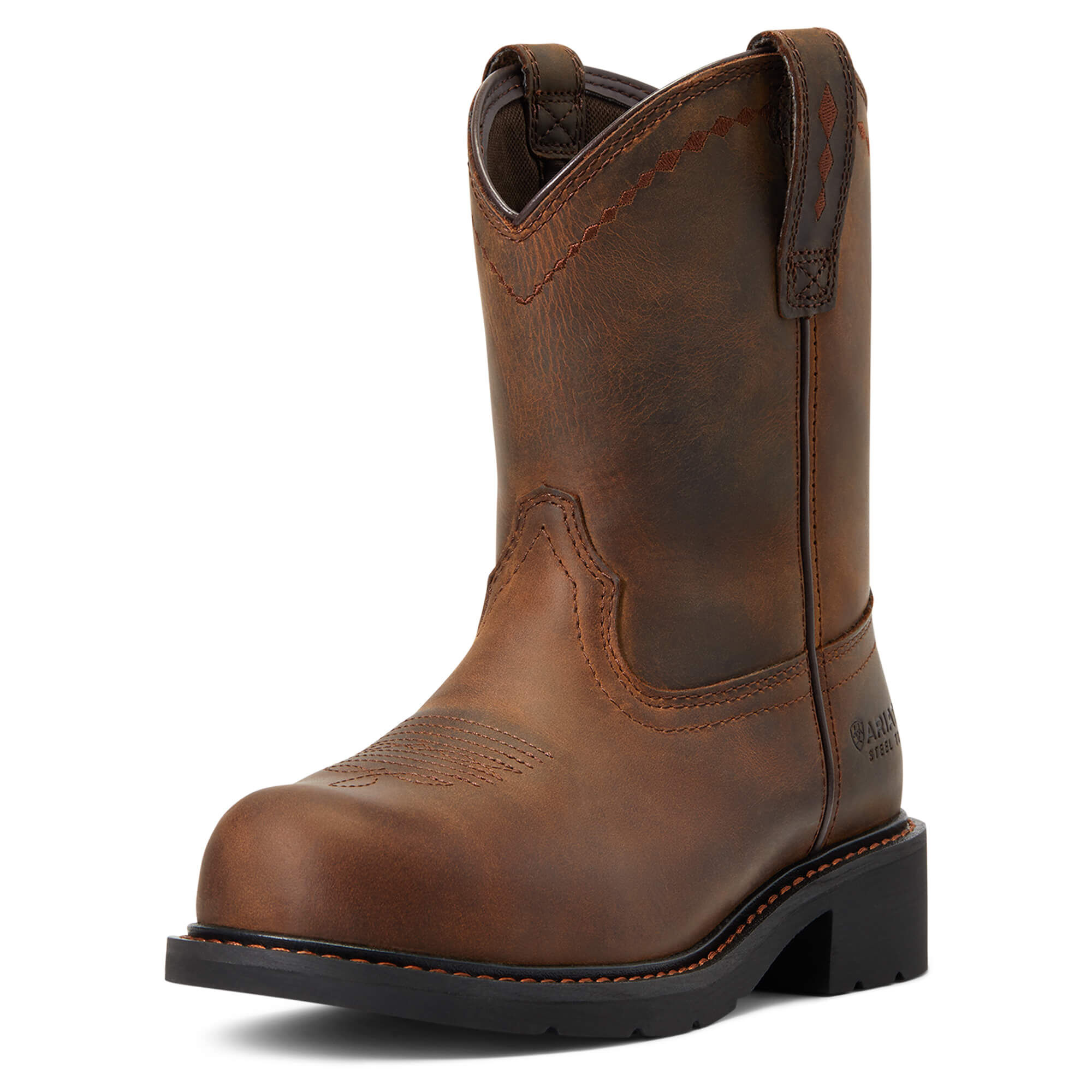 Fatbaby Work Pull On Steel Toe Work Boot Ariat