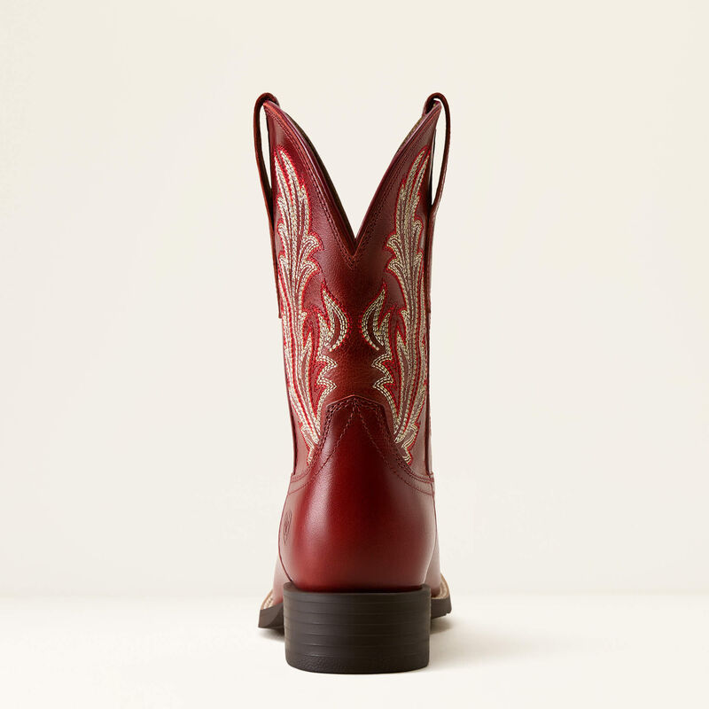 Round Up Filly Wide Square Toe Western Boot Heel