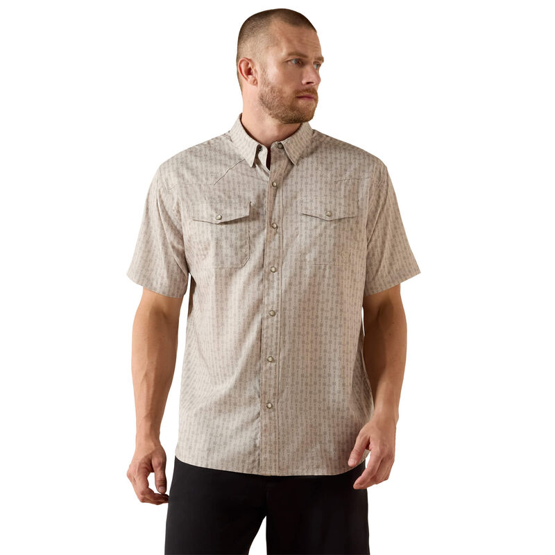 Printed Western VentTEK Classic Fit Snap Shirt Front