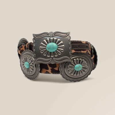 Turquoise Oval Concho Belt