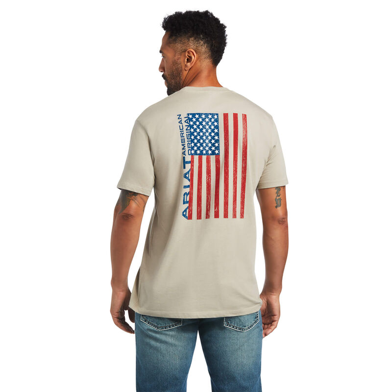Pogo stick spring fortryde Intakt Ariat Woodgrain Flag T-Shirt | Ariat
