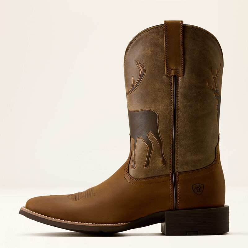 Sport Trail Cam Wide Square Toe Cowboy Boot Side