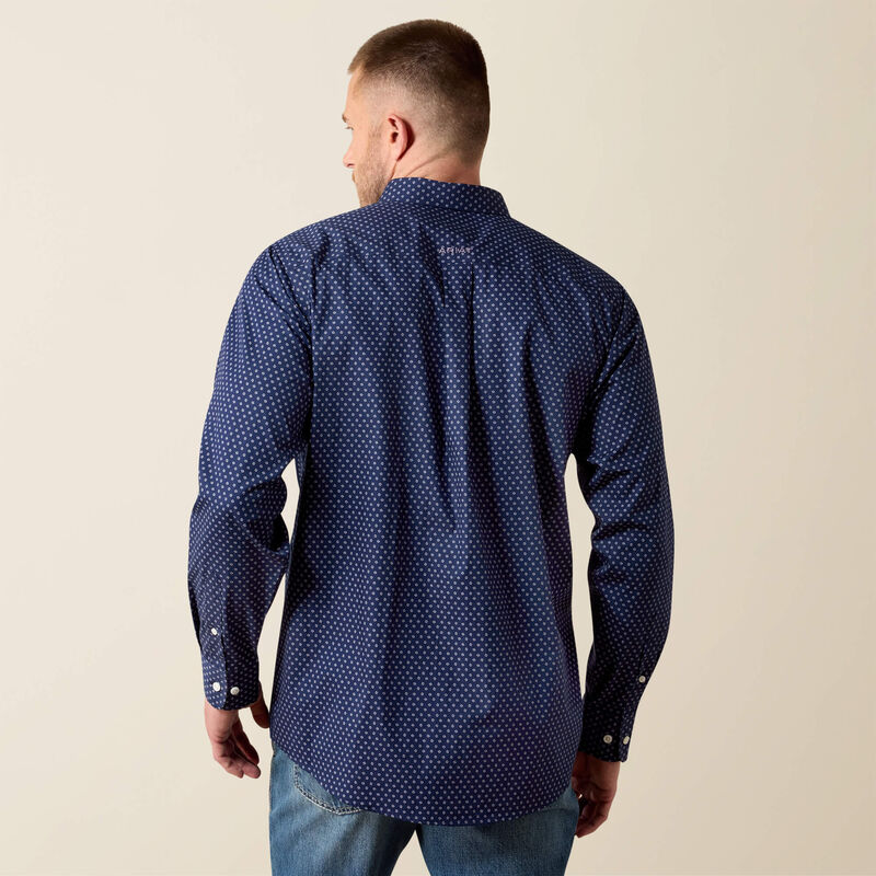 Wrinkle Free Wes Classic Fit Shirt Back