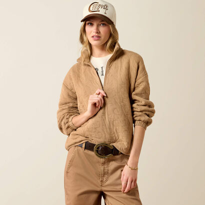 Boot Stitch 1/2 Zip Pullover Front