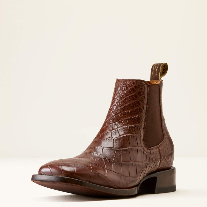 Bench Made Younger Chelsea Wide Square Toe Western Boot 3-4 Front