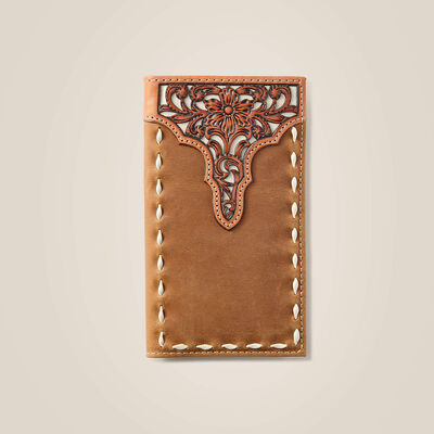 Rodeo Wallet Floral Embroidery Run Stitch