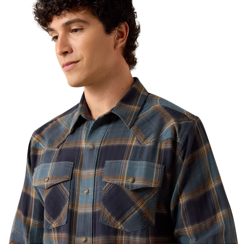 Retro Harbert Fitted Snap Shirt 01