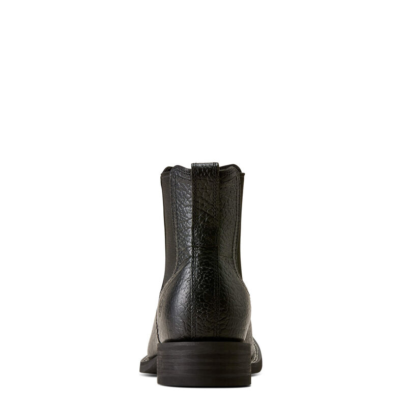 Western Big Rig Wide Square Toe Chelsea Boot Heel