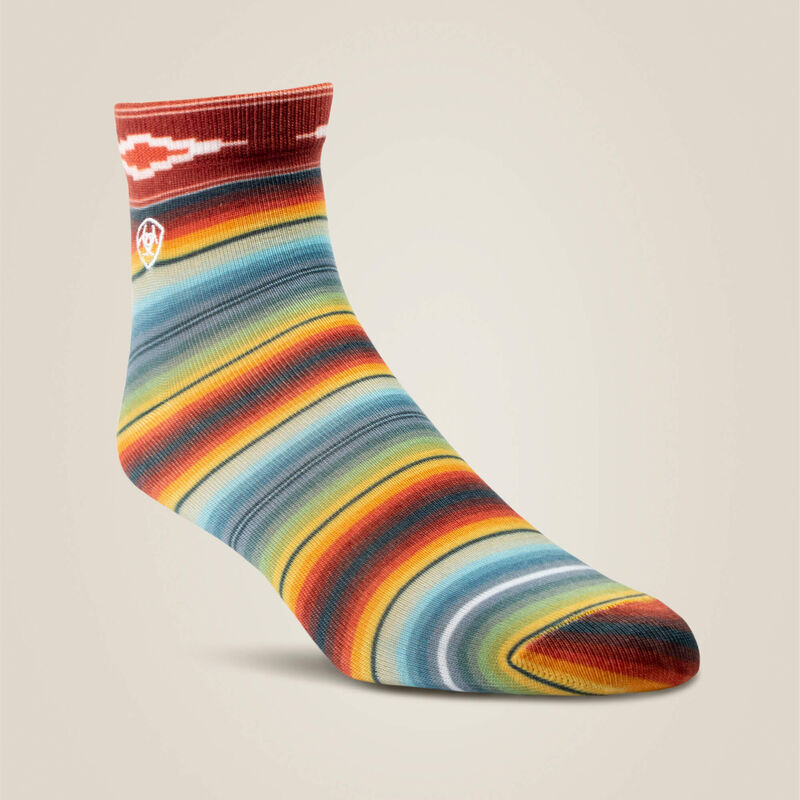 Southwest Theme Ankle Sock 2 Pair Multi Color Pack