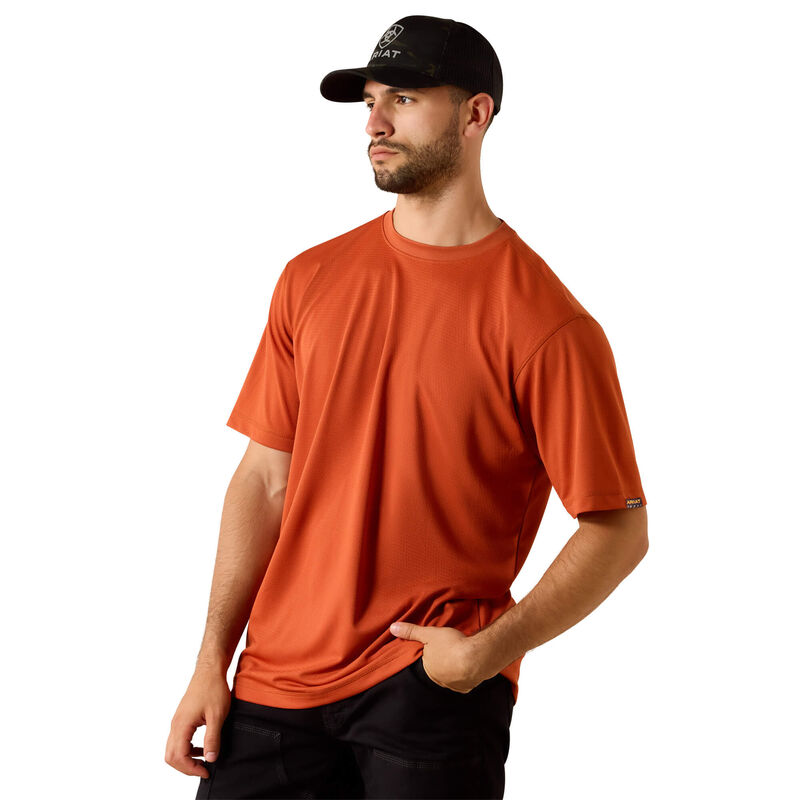 Rebar Heat Fighter Textured Logo T-Shirt Back