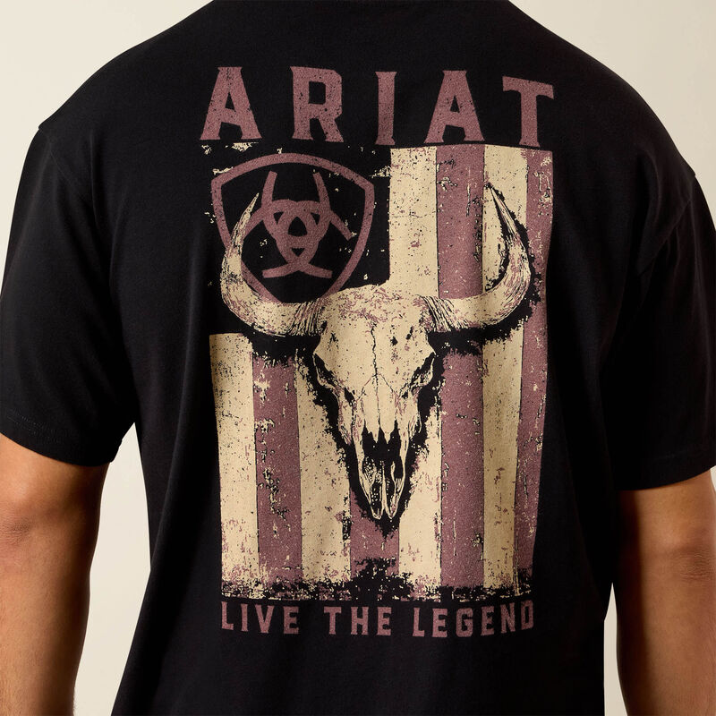 Ariat Bison Legend Flag ToughStock Boxy T-Shirt 01