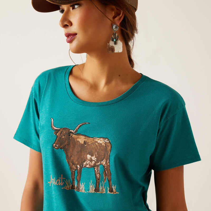 Ariat Longhorn Watercolor T-Shirt