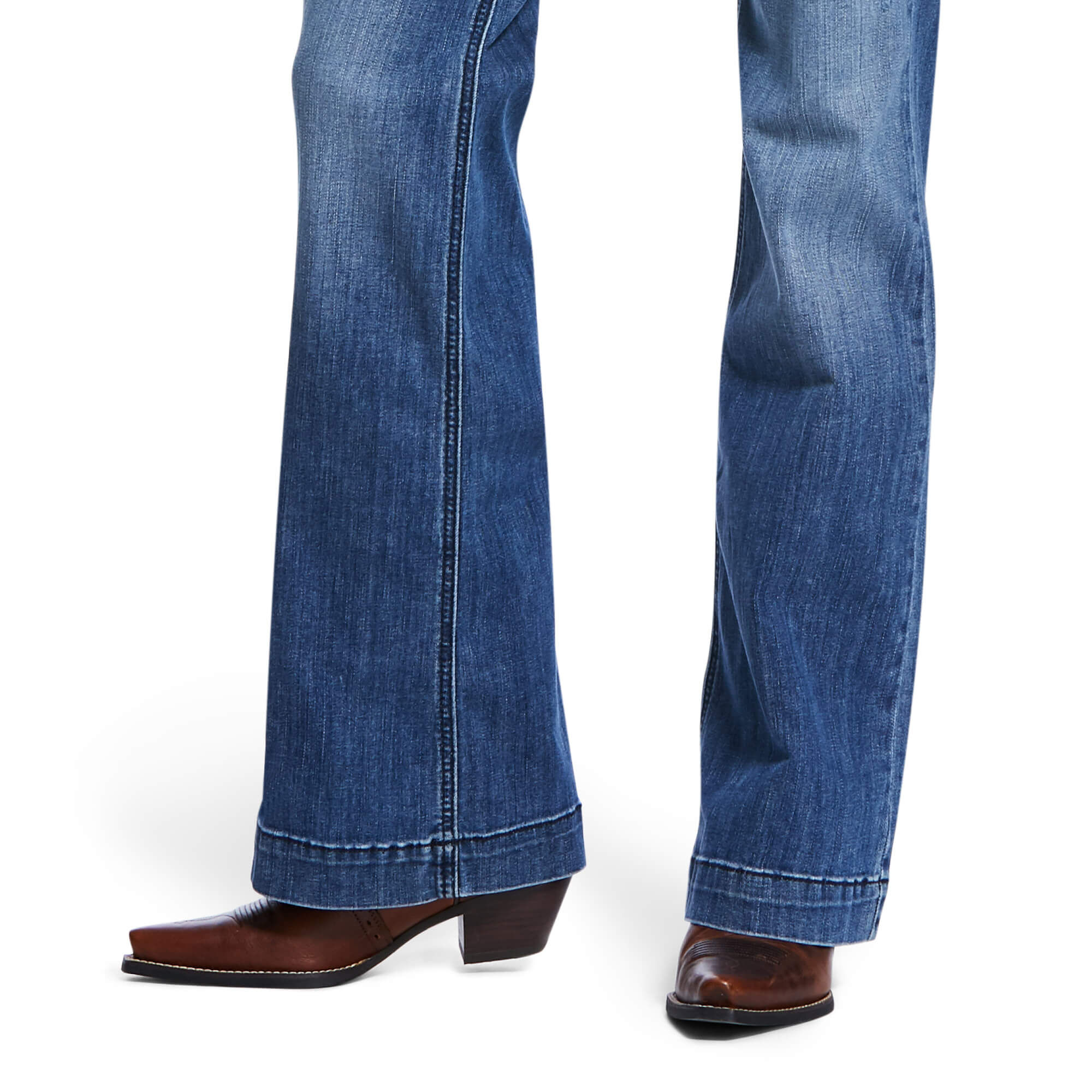 Trouser Mid Rise Stretch Half Moon Wide 