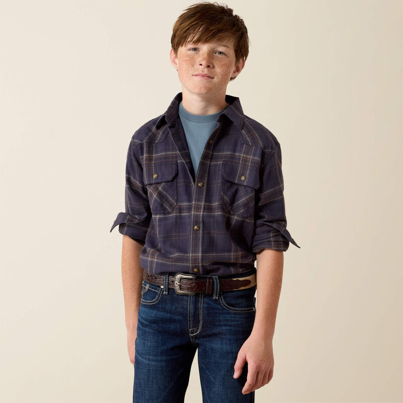 Retro Haas Classic Fit Snap Shirt Front