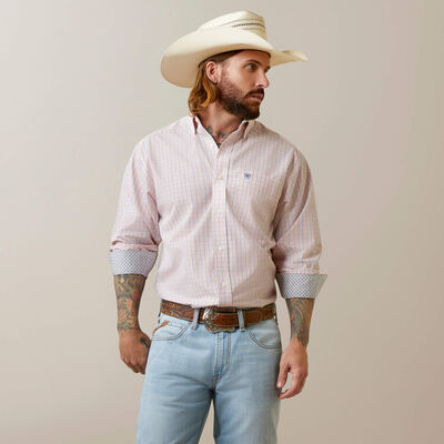 Ariat Men's Wrinkle Free Ace Classic Fit Shirt White, XL - 10043804