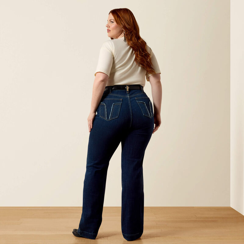High Rise Avani Slim Trouser Jeans Back Plus