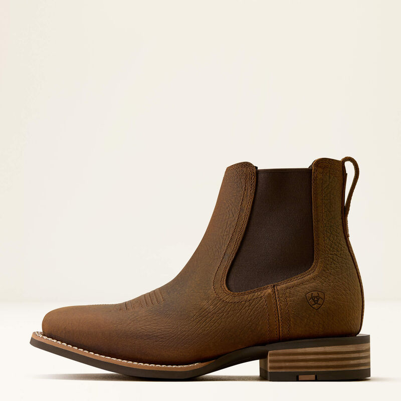 Western Big Rig Wide Square Toe Chelsea Boot Side