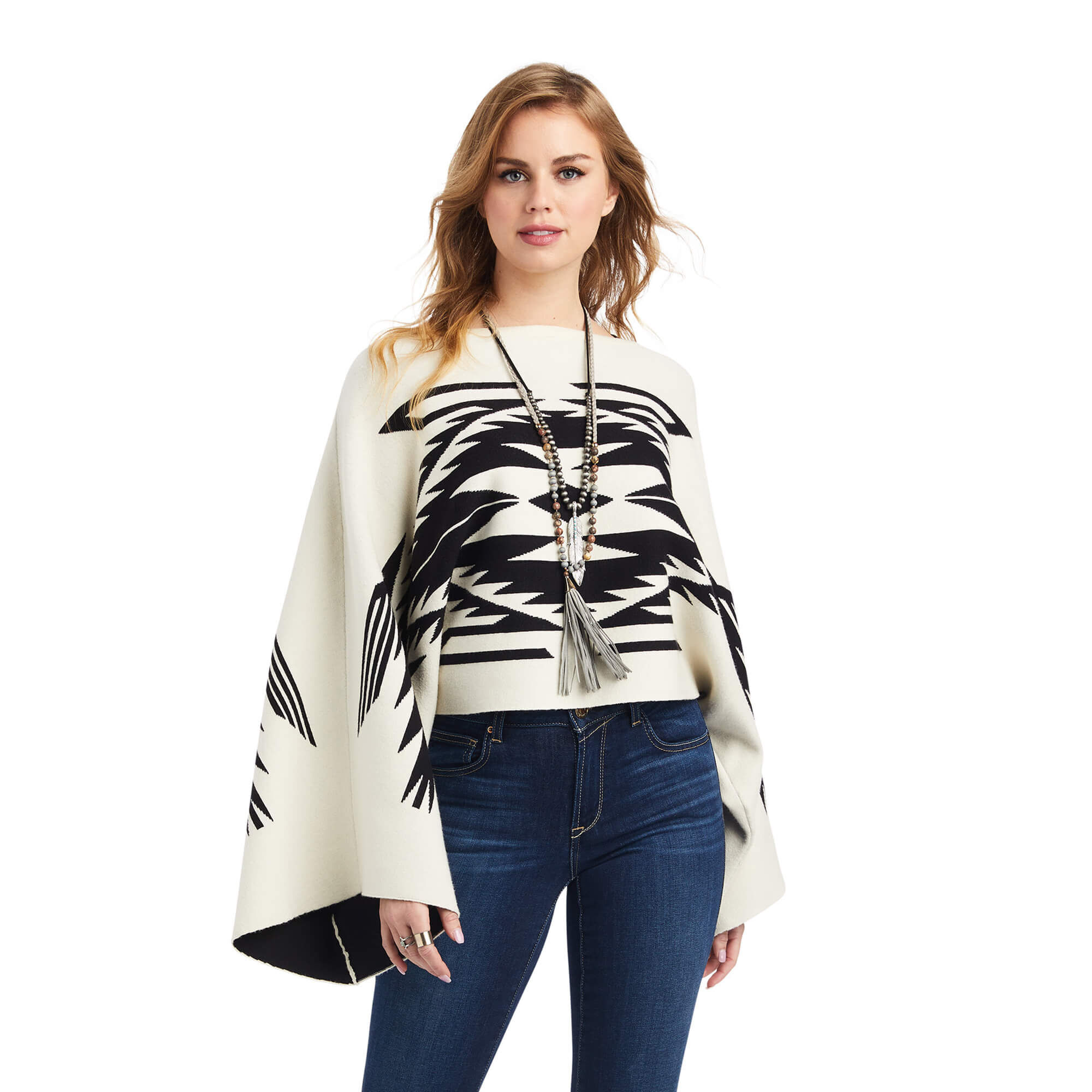 Intarsia Sweater Chimayo Poncho | Ariat