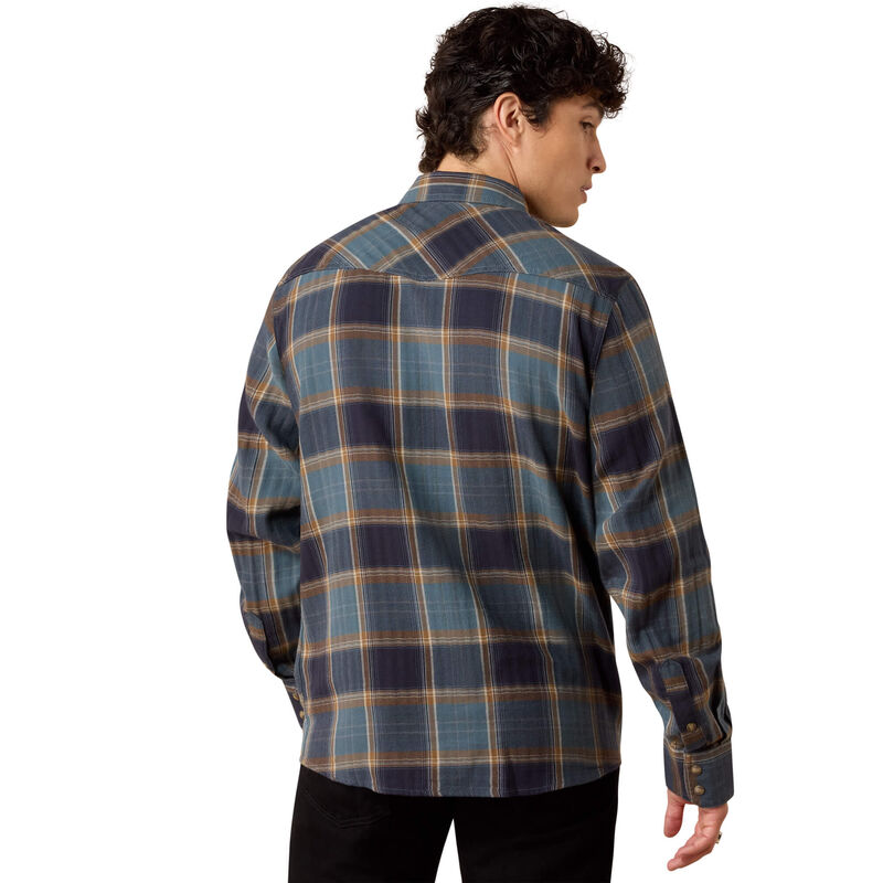 Retro Harbert Fitted Snap Shirt Back