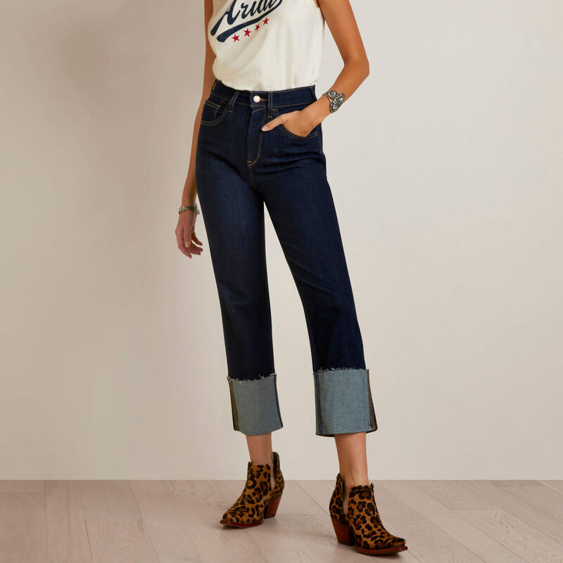 Women's Ariat Ultra High Rise Jazmine Straight Crop Jeans