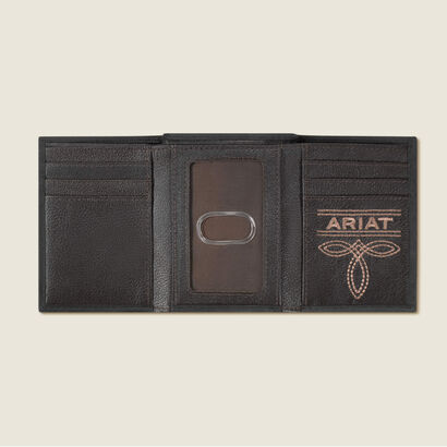 American Flag Patch Trifold Wallet Back