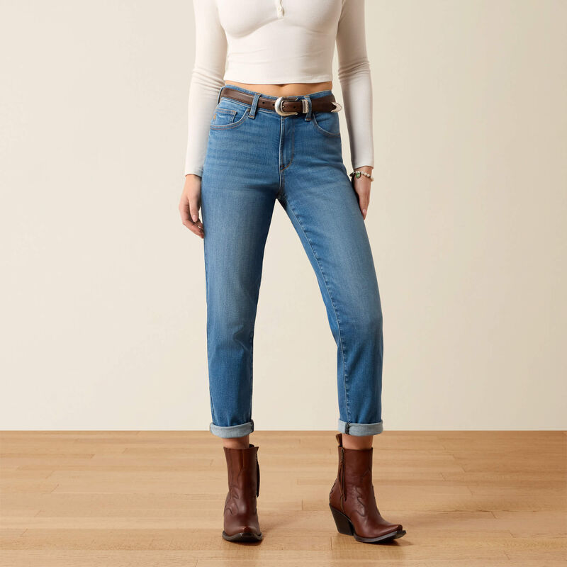 High Rise Revel Vilma Slim Ultrastretch Straight Leg Jeans Front