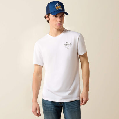 Ariat Lockup Flag Painted T-Shirt Back
