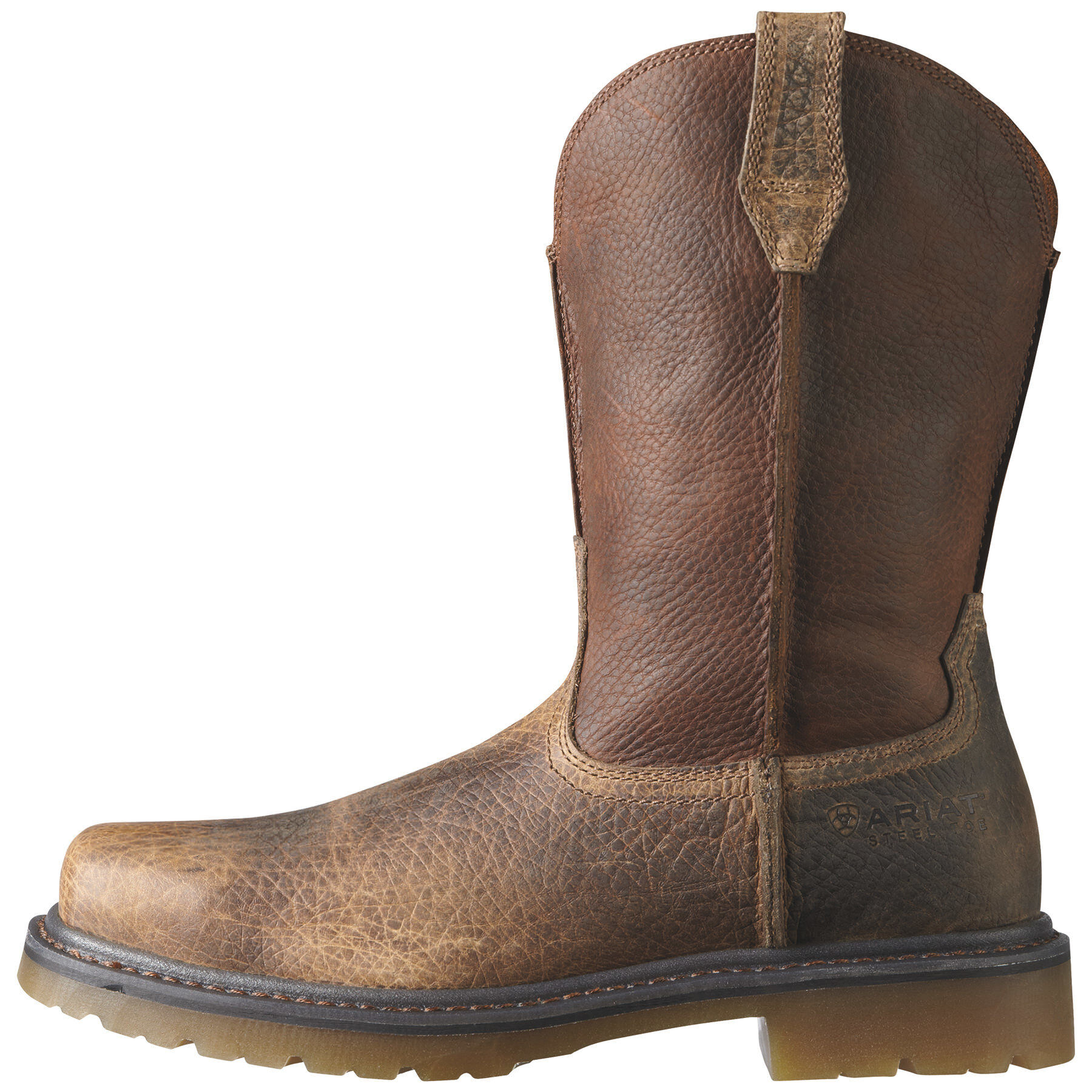 ariat steel toe pull on work boots