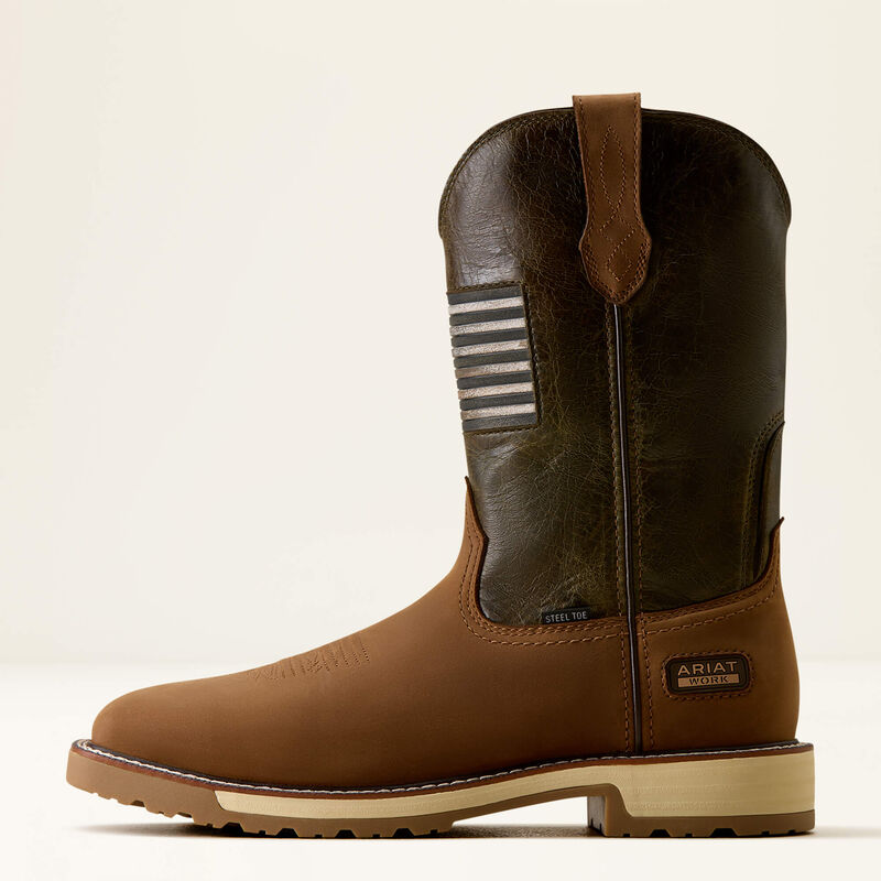 Activator Patriot Wide Square Toe Steel Toe Work Boot Side