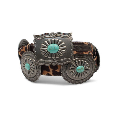 Turquoise Oval Concho Belt
