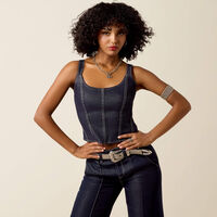 Lurex Corset Shirt Front