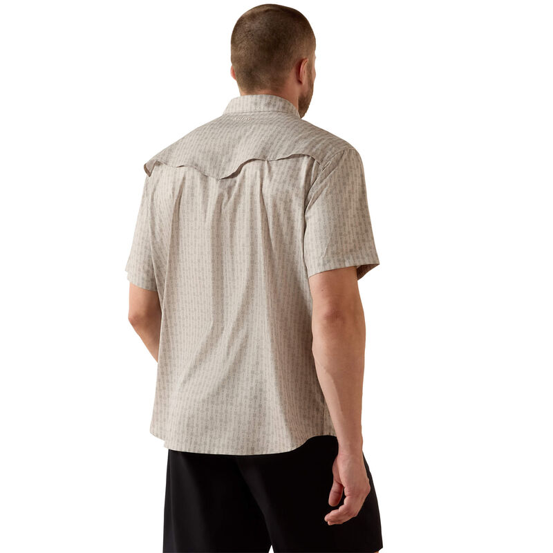 Printed Western VentTEK Classic Fit Snap Shirt Back