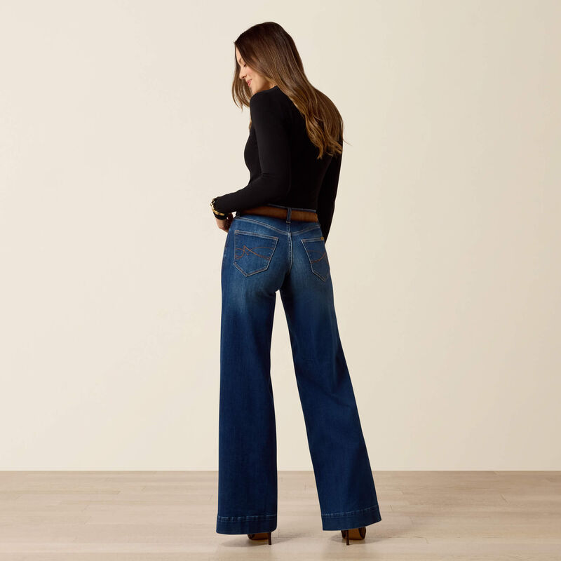 High Rise Revel Vilma Ultrastretch Wide Leg Jeans Back