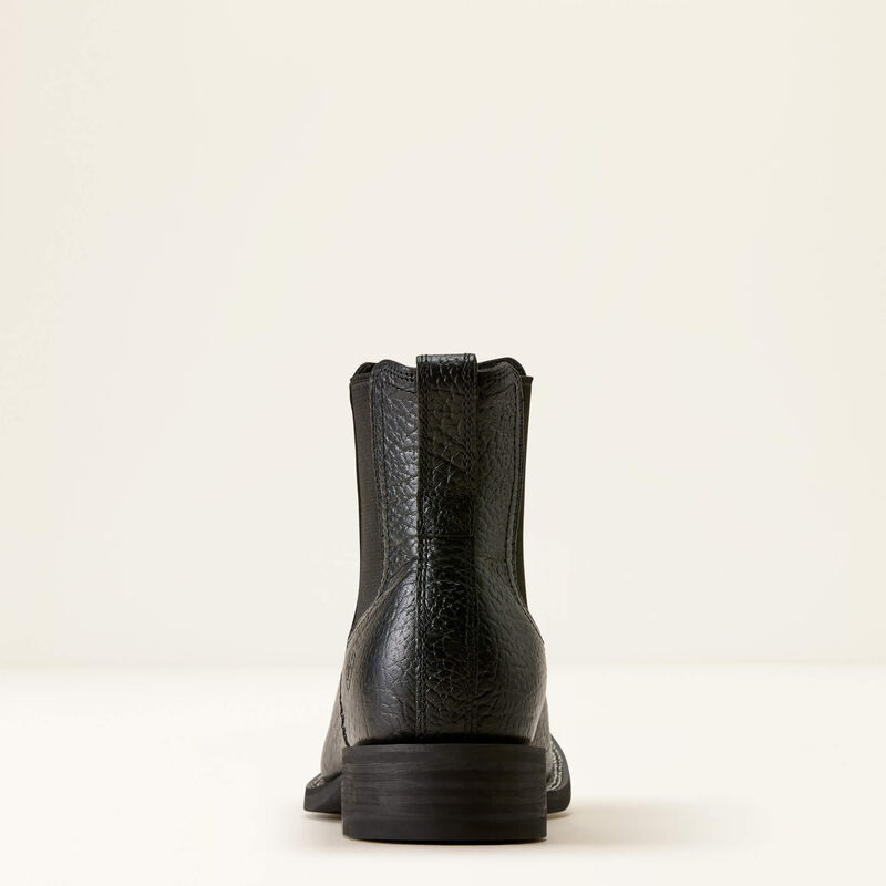 Western Big Rig Wide Square Toe Chelsea Boot Heel