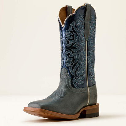 Frontier Drift Wide Square Toe Western Boot 3-4 Front