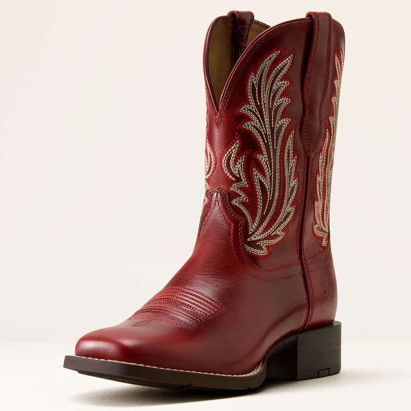 Round Up Filly Wide Square Toe Western Boot 3-4 Front