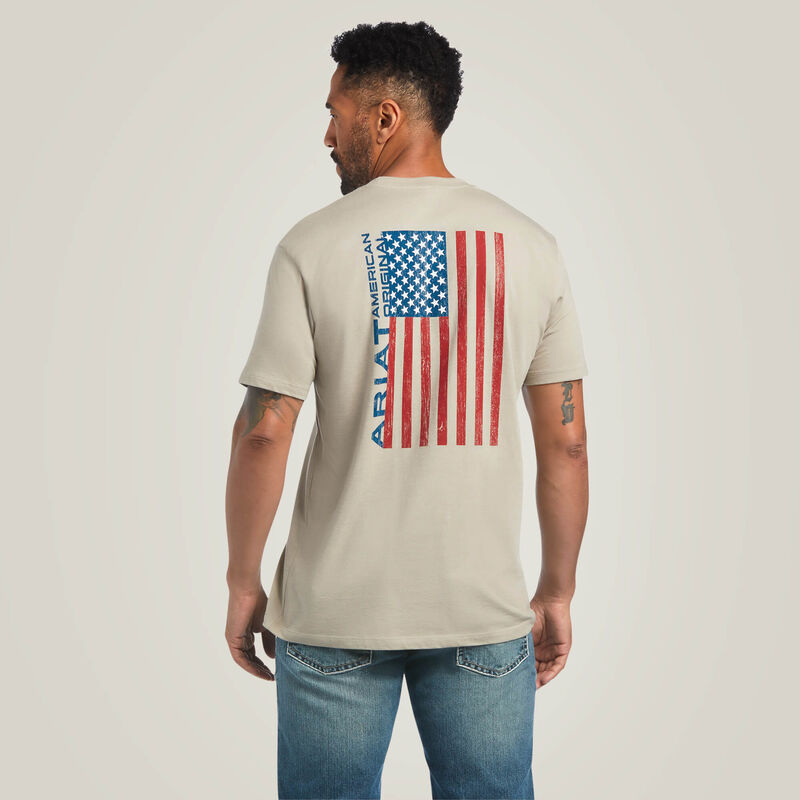 Ariat Woodgrain Flag T-Shirt