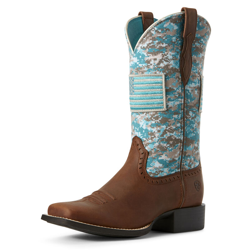 Round Up Patriot Textile Western Boot | Ariat