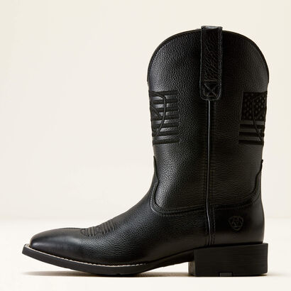 Sport Freedom Wide Square Toe Cowboy Boot Side