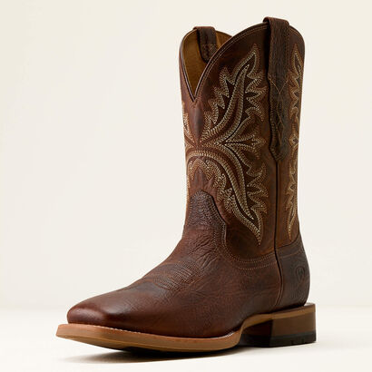 Walker Wide Square Toe Cowboy Boot 3-4 Front