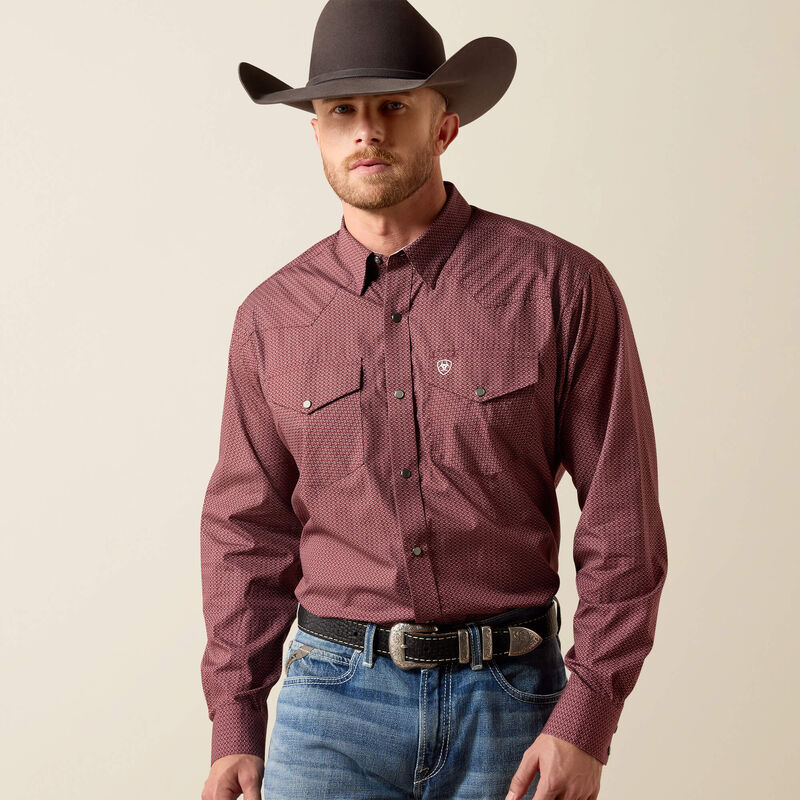 Wrinkle Free Dion Classic Fit Snap Shirt Front