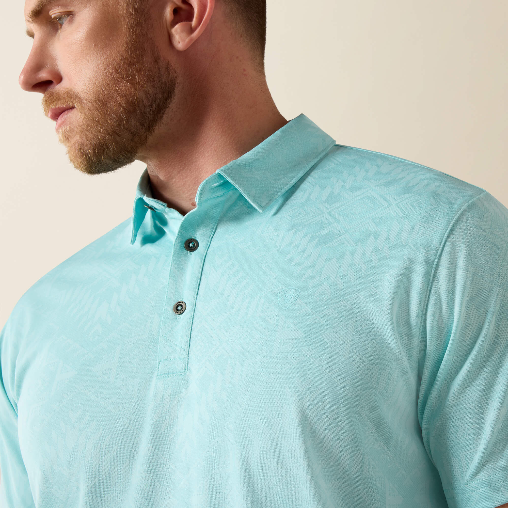 Jacquard Printed Fitted Polo - thumbnail 9