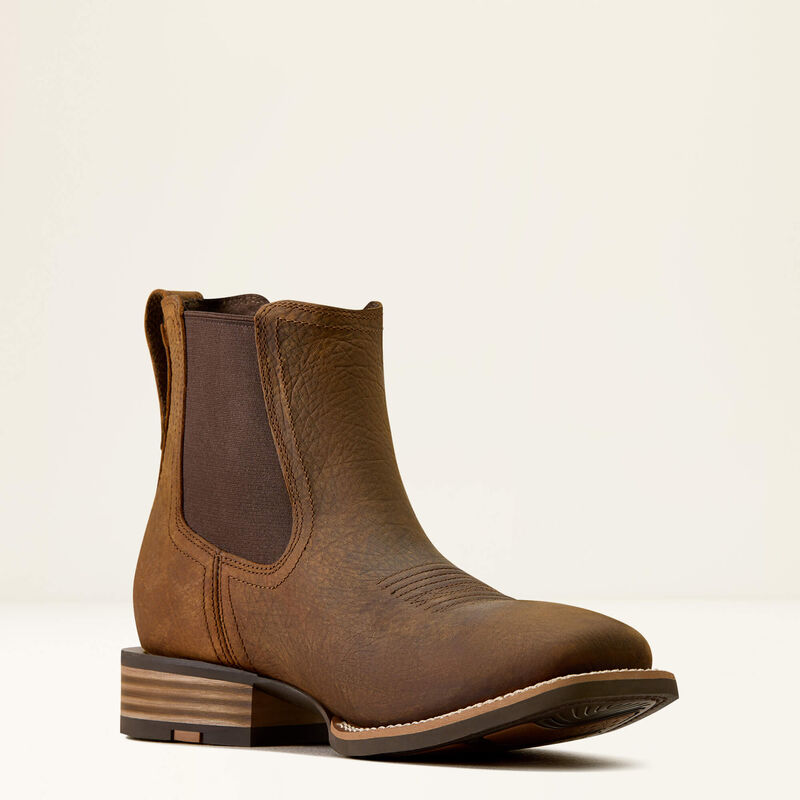 Western Big Rig Wide Square Toe Chelsea Boot Medial