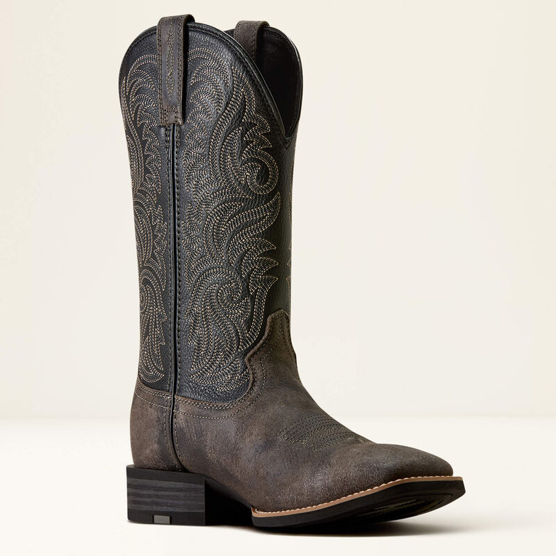 Arrowrock Wide Square Toe Cowboy Boot Medial