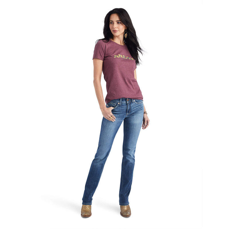 Ariat Floral Letters Tee