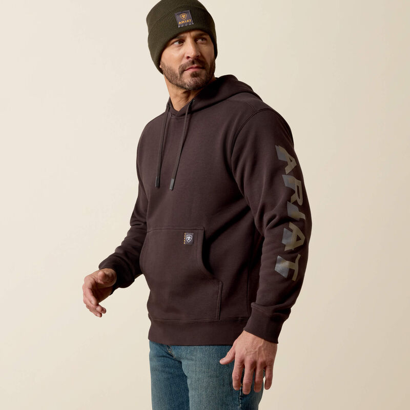 Rebar Lightweight Logo Hoodie Front