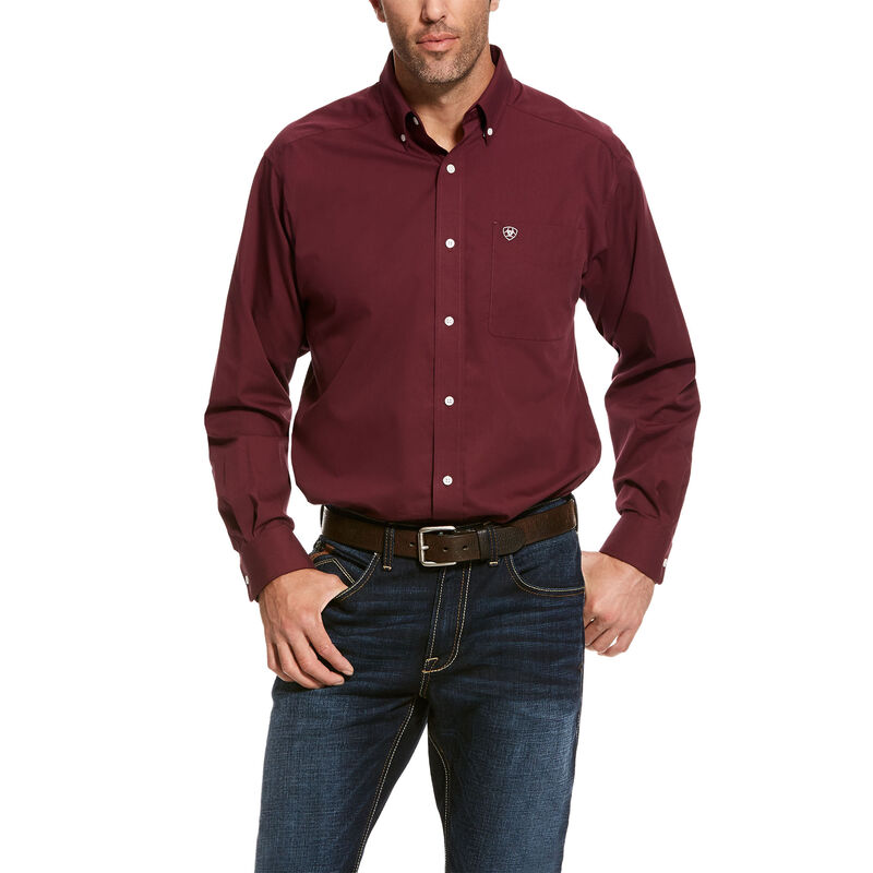 Wrinkle Free Tailgate Solid Classic Fit Shirt | Ariat