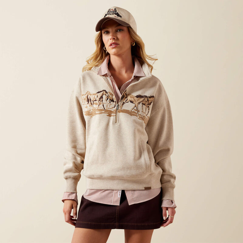 Running Wild 1/2 Zip Sweatshirt Front