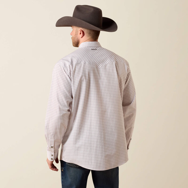 Wrinkle Free Draco Classic Fit Snap Shirt Back