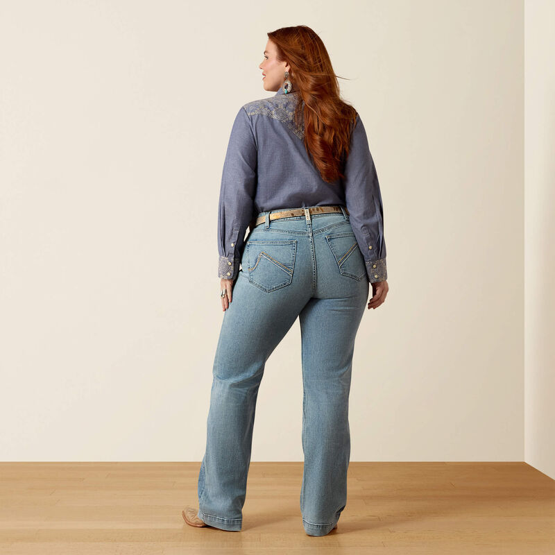 Mid Rise Saige Slim Trouser Jeans Back Plus